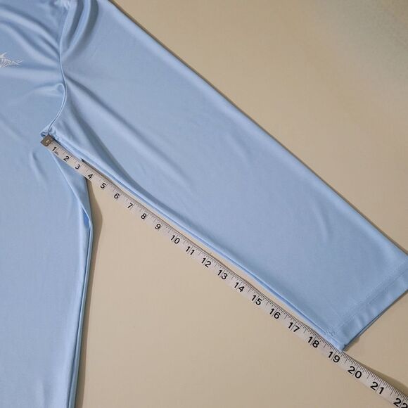 Fish n Vibe Men's Blue Long Sleeve Sun Protection Performance Fishing Tee - Picture 12 of 16